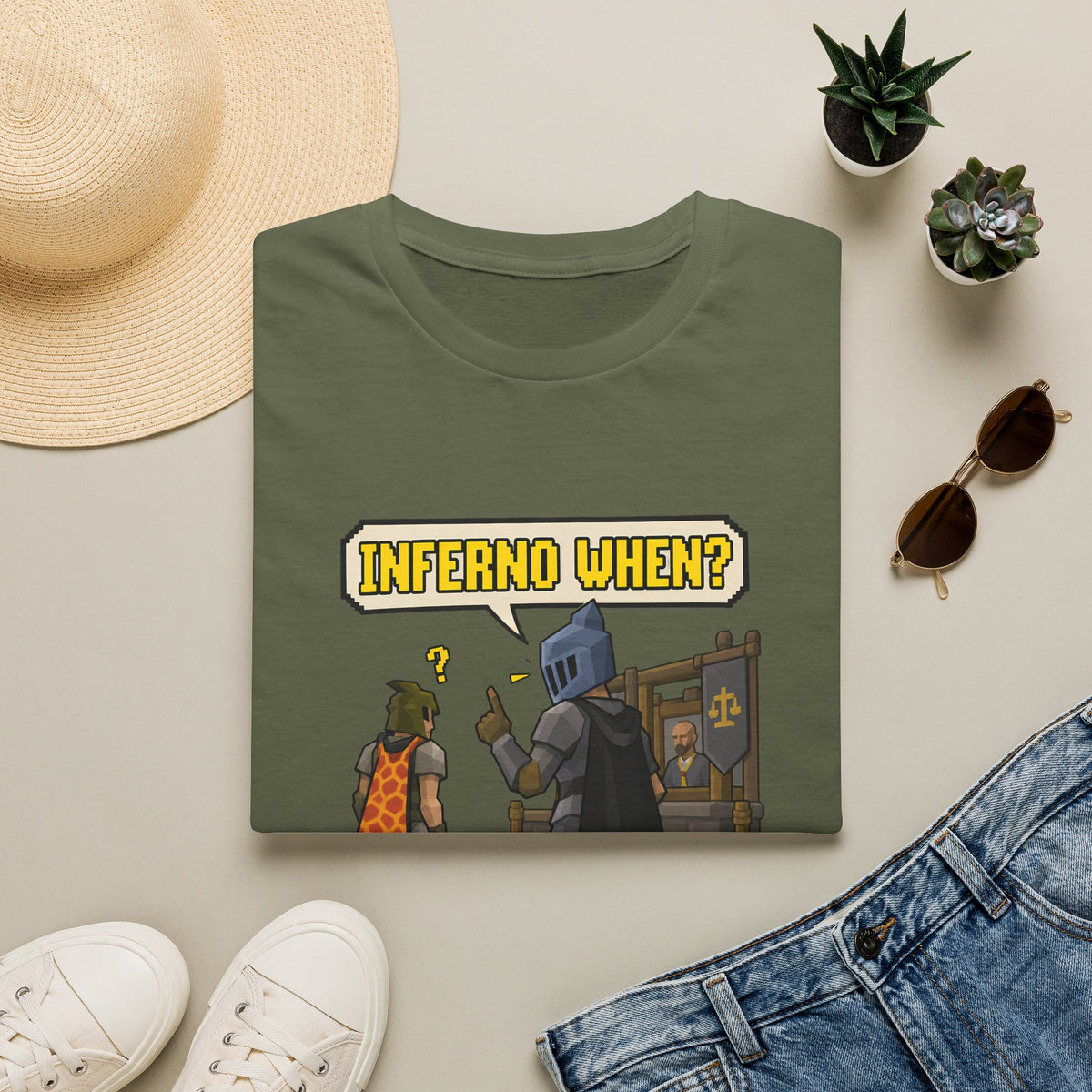 Inferno When? RuneScape Humor T-Shirt - Zuk KC Count Gaming Tee