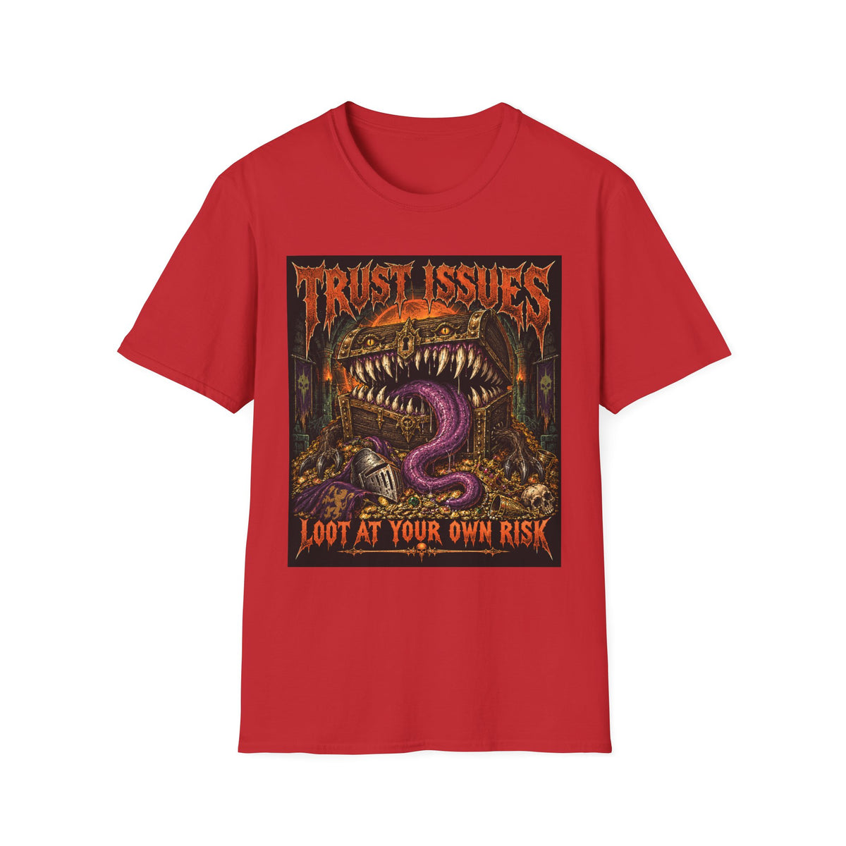 Trust Issues T-Shirt — Gothic Monster Graphic Tee ("Trust Issues" text)