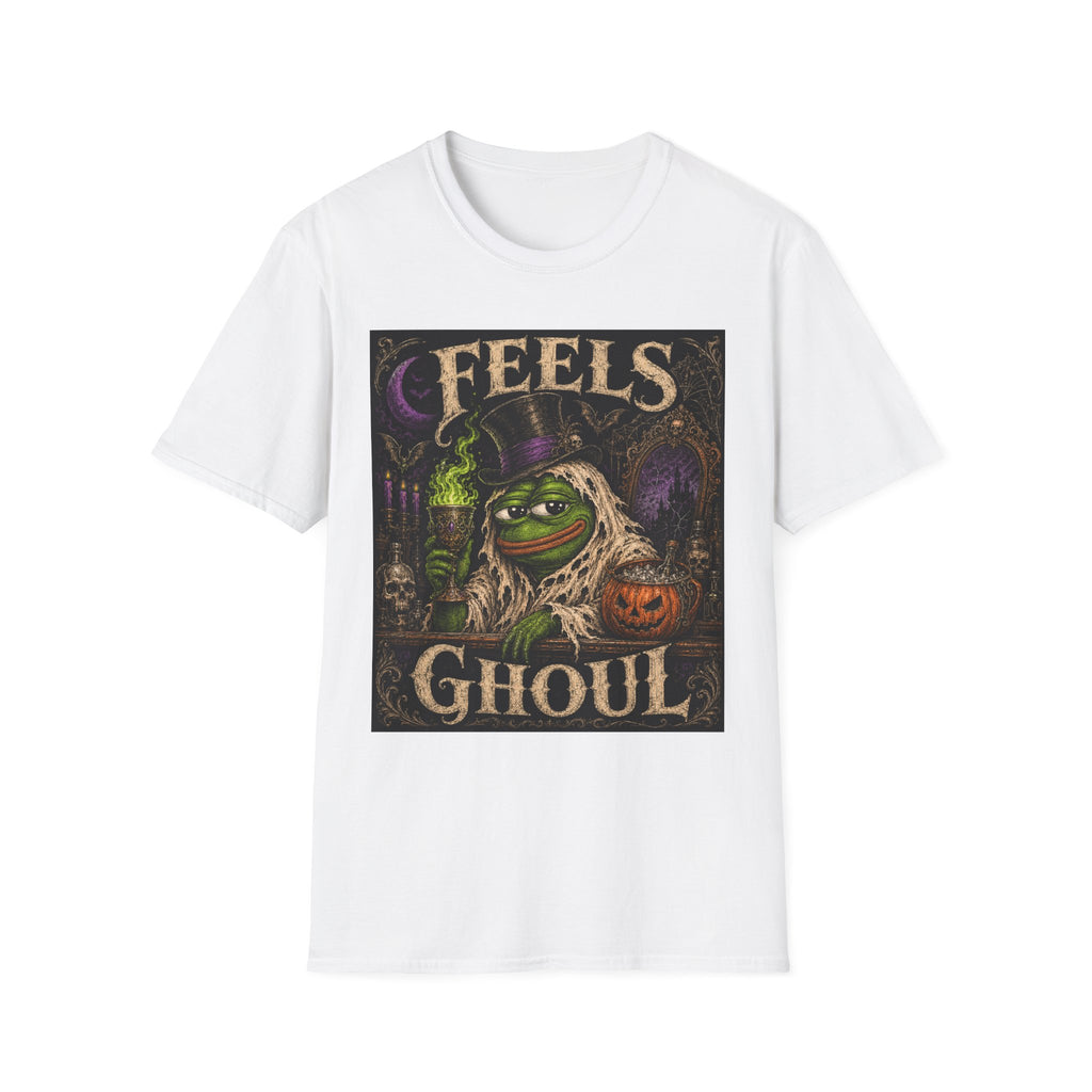 Feels Ghoul Halloween T‑Shirt — Spooky Witch Pepe Graphic