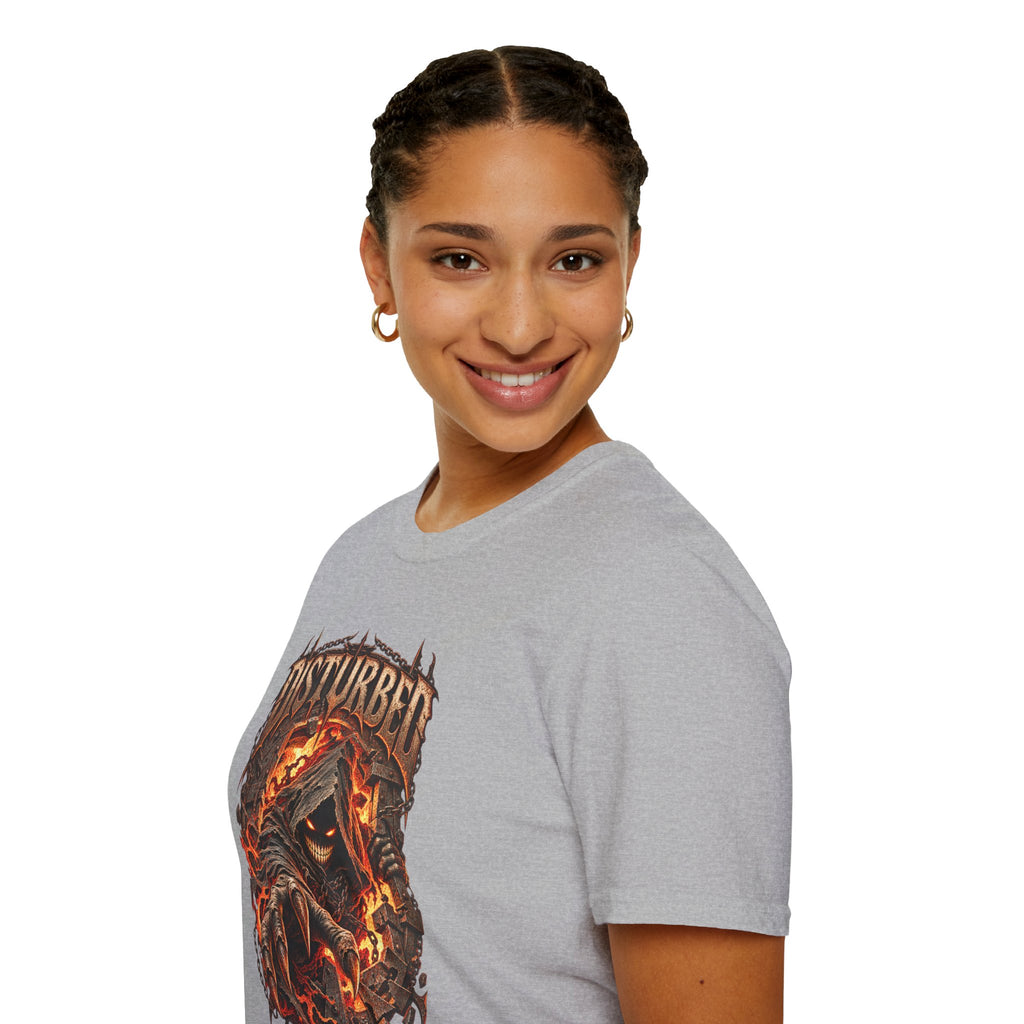 Disturbed | The Guy | Flaming Heavy Metal Band T-Shirt
