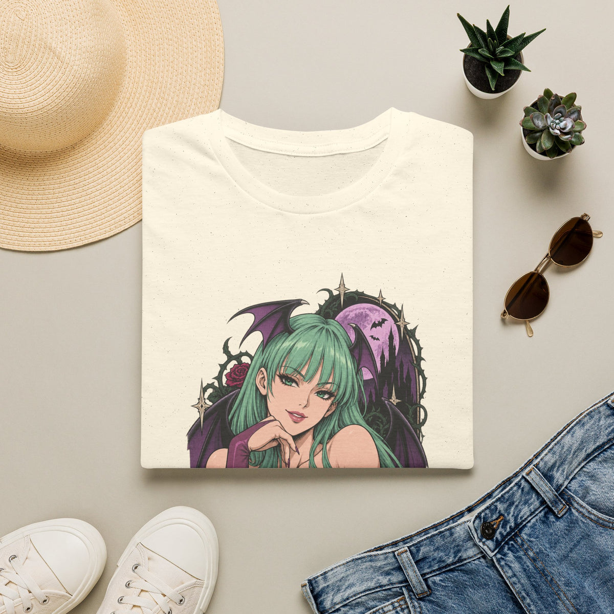 Morrigan | Sexy Pin Up Girl | Succubus Anime T-Shirt