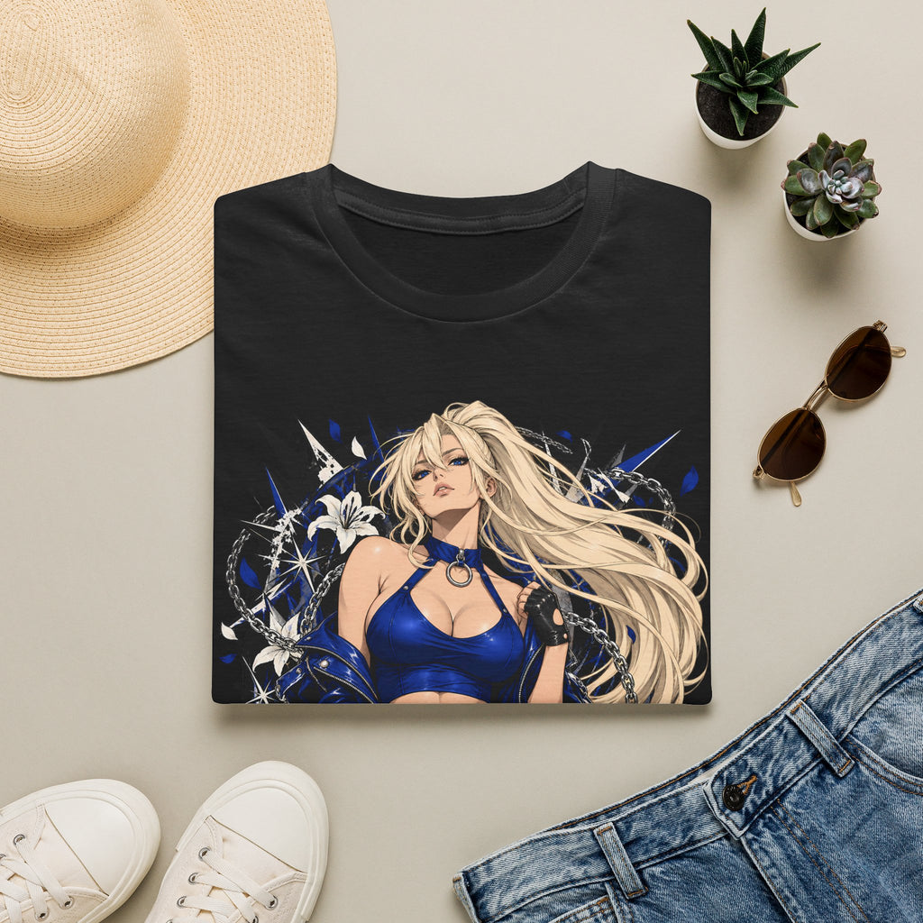 Electric Girl | Japanese Anime | Blonde Bombshell Pin Up Graphic Shirt