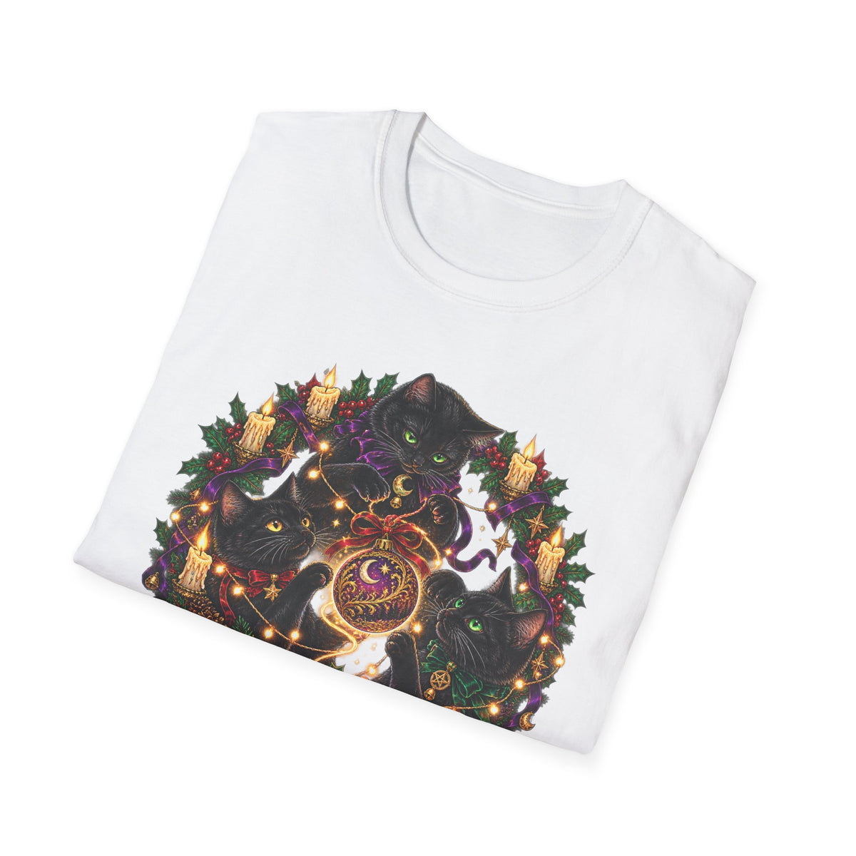 Festive Mischief | Cat Lover Christmas Holiday T-Shirt