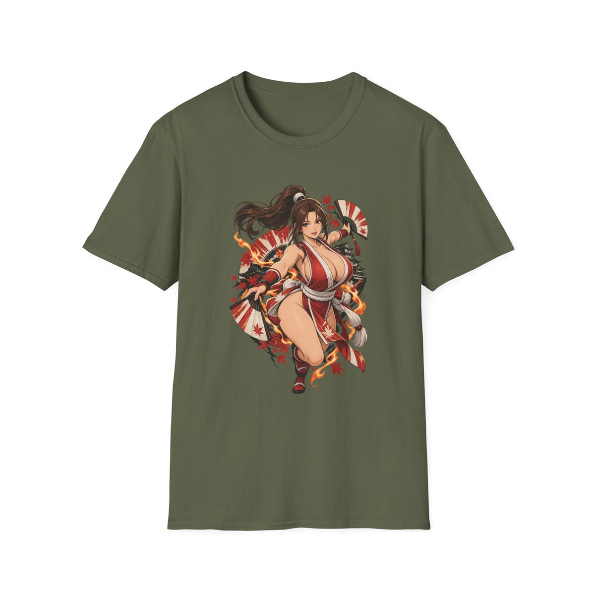 Mai Shiranui | Fatal Fury | Anime Style Pin up Girl Warrior T-Shirt