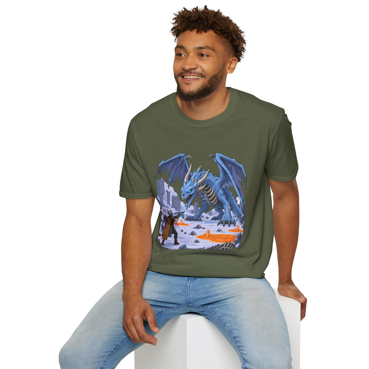 Vorkath Blue Ice Dragon T-Shirt - Fantasy Dragon Graphic Tee