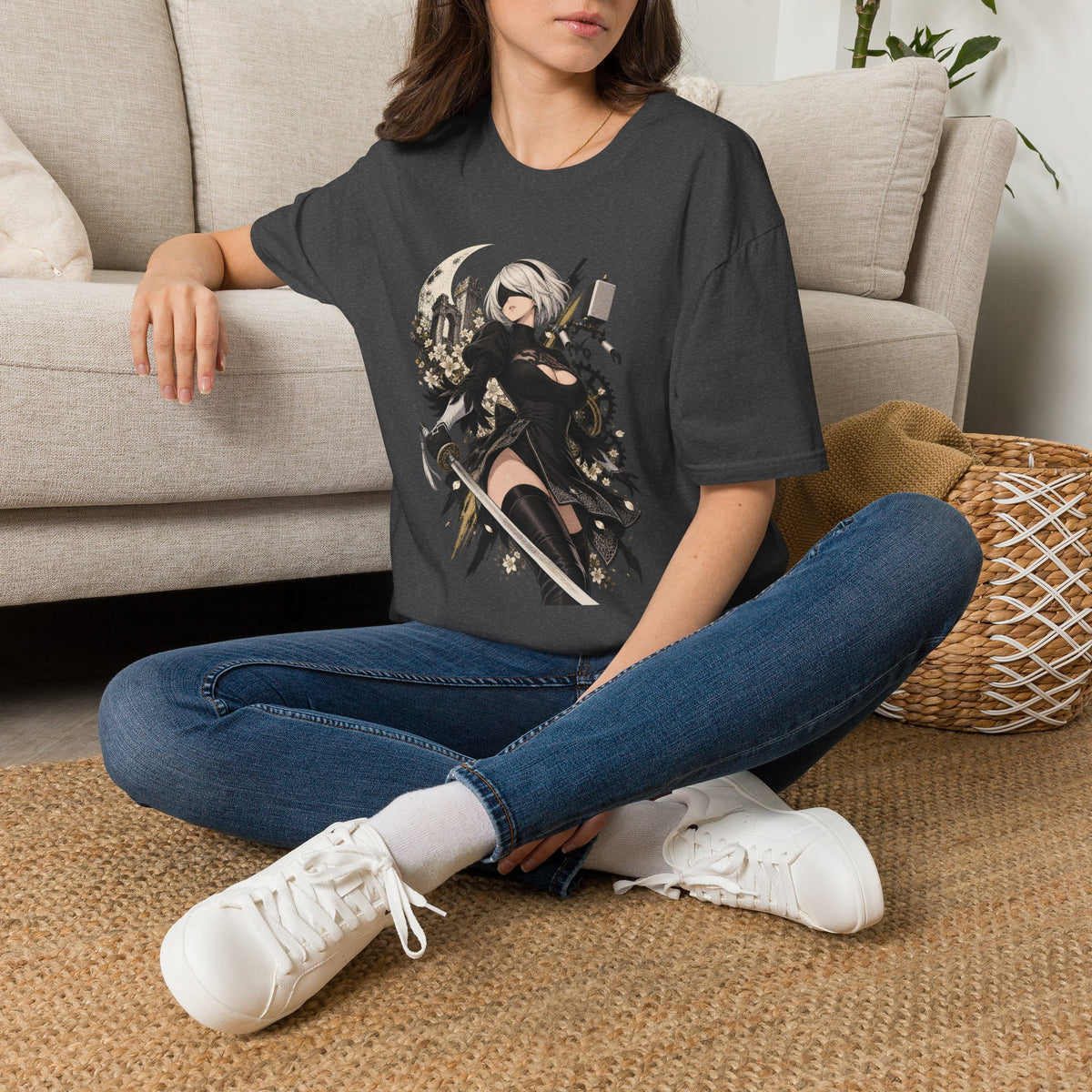 2B | Nier Automata | Anime Swordgirl Pin Up T-Shirt