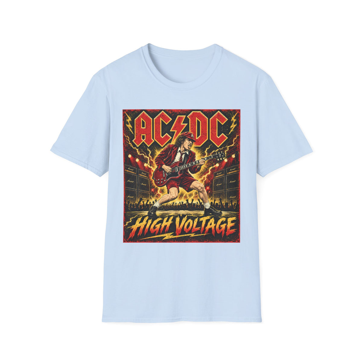 AC/DC High Voltage Graphic T-Shirt — Classic Rock Band Tee