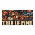 This Is Fine Astronaut Dog | Large Gaming/Office Mouse Pad
