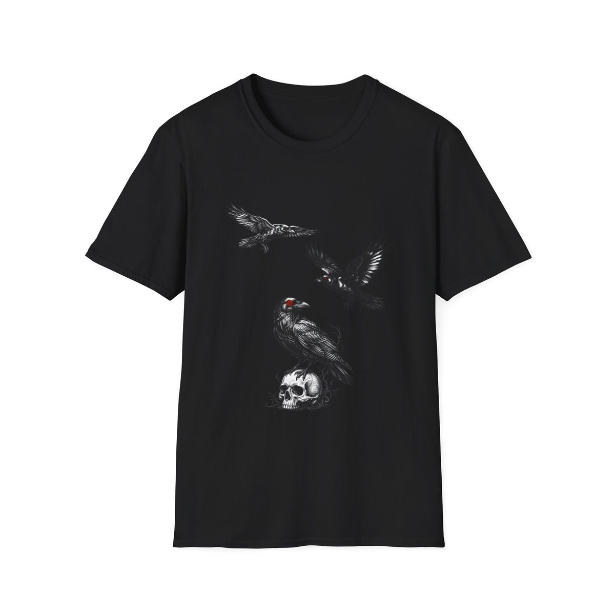 The Messengers - T Shirt, Gothic / Dark Fantasy Crow Design