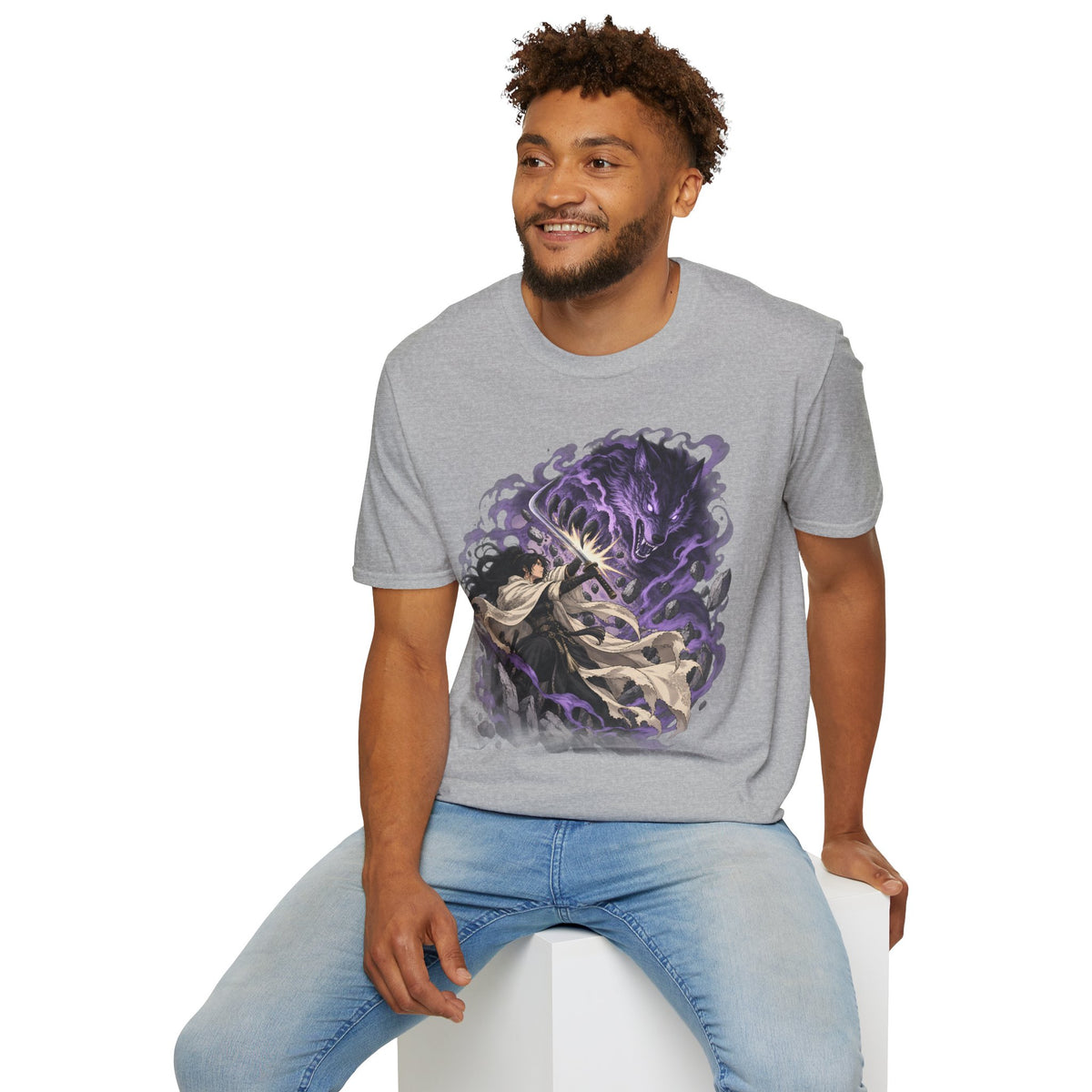 Trial of the Wolf | Samurai Anime Storm Warrior T-Shirt