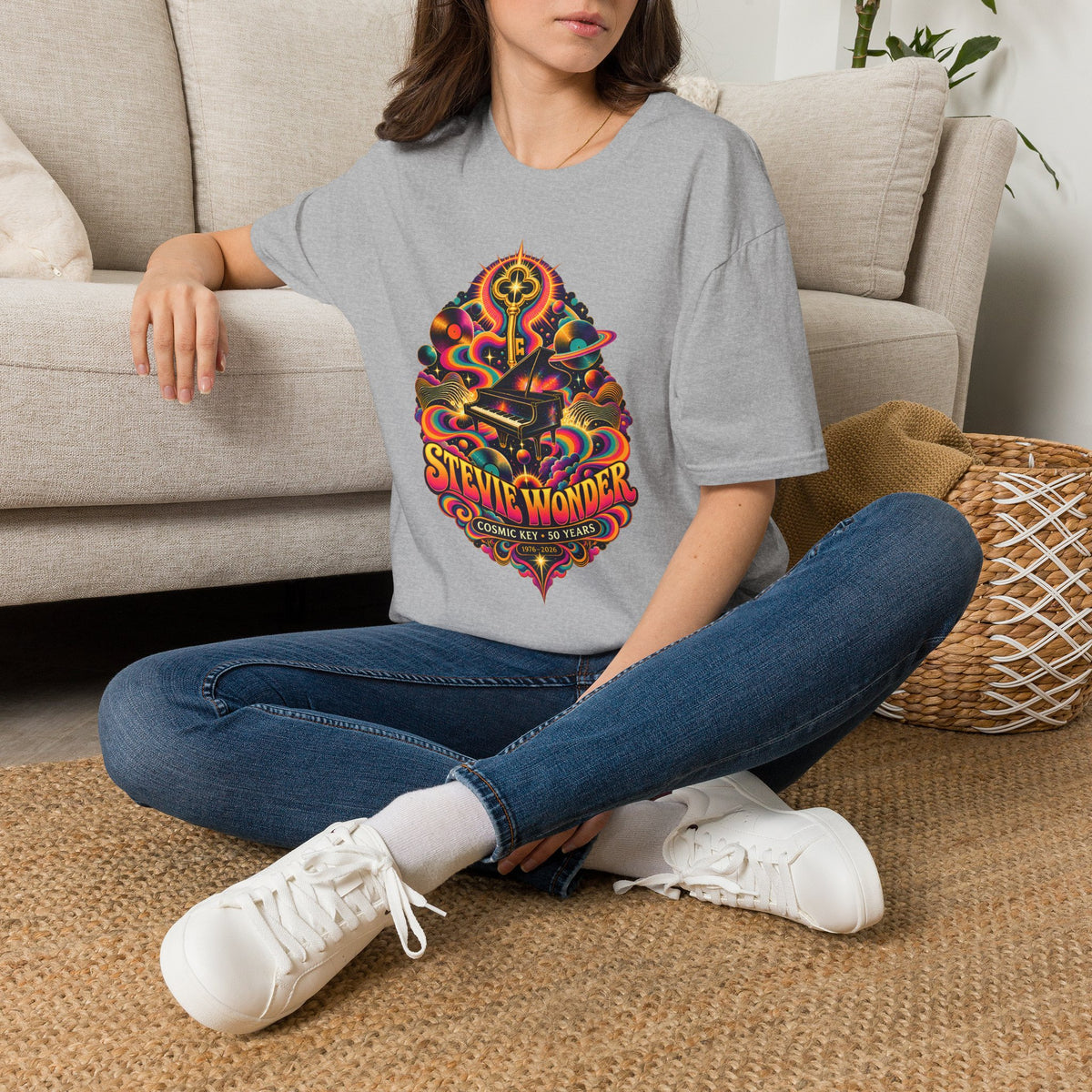 Stevie Wonder Psychedelic Key Songs In The Key of Life T-Shirt