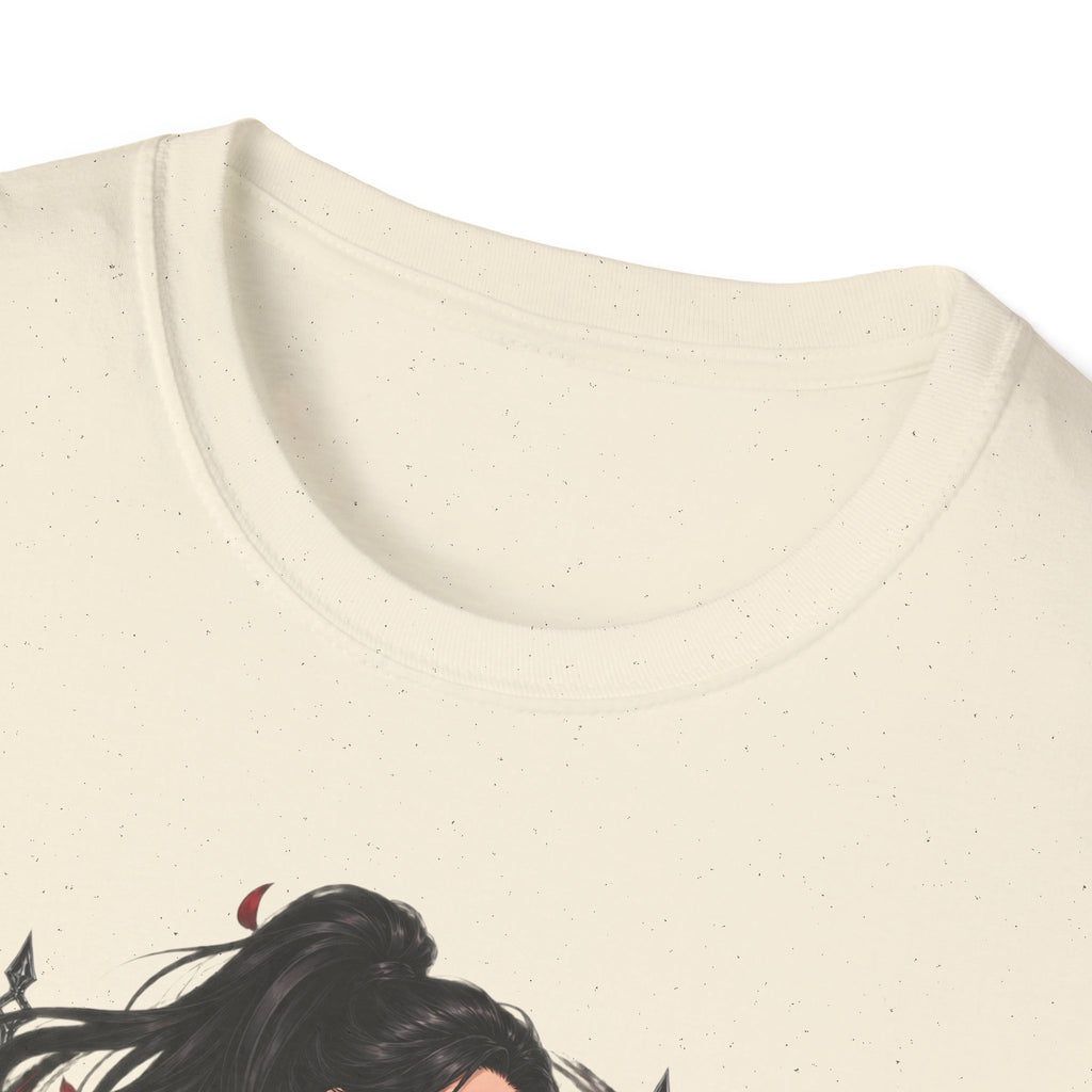 The Seducer | Sexy Black Haired Pony Tail Pin Up Girl Graphic Shirt