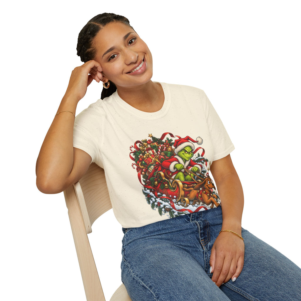 Grinch & Max Sleigh Ride | Funny Christmas T Shirt
