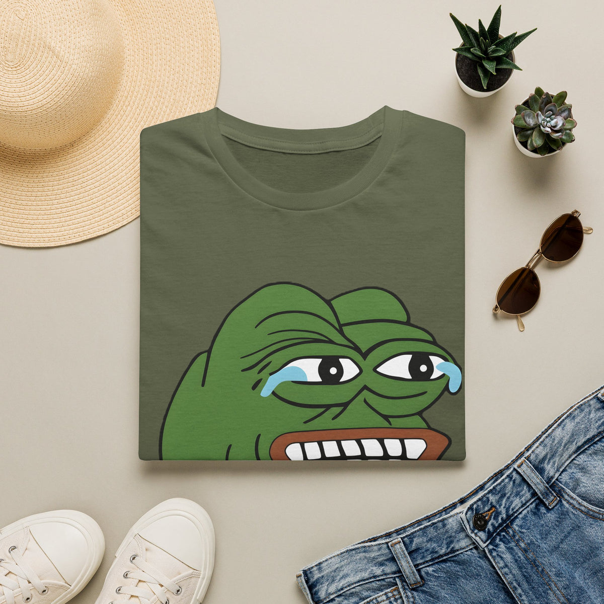 Pepe Grin T-Shirt — Smirking Frog Meme Tee