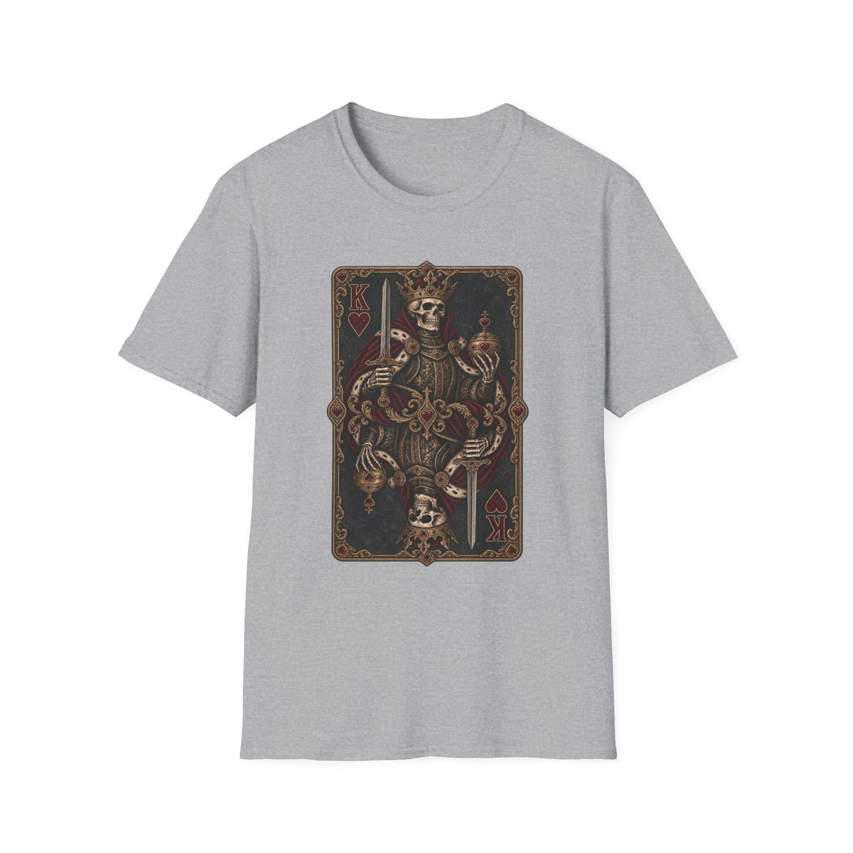 King of Hearts | Playing Card | Dark T-Shirt
