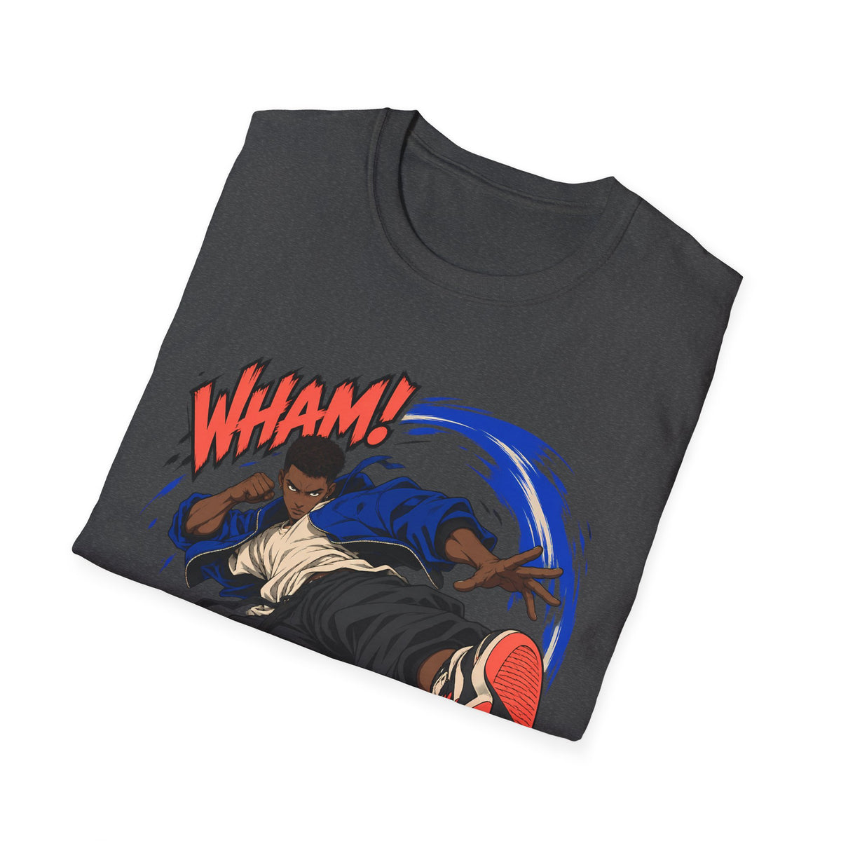 WHAM! | Anime Cartoon Ninja Kick Graphic T Shirt