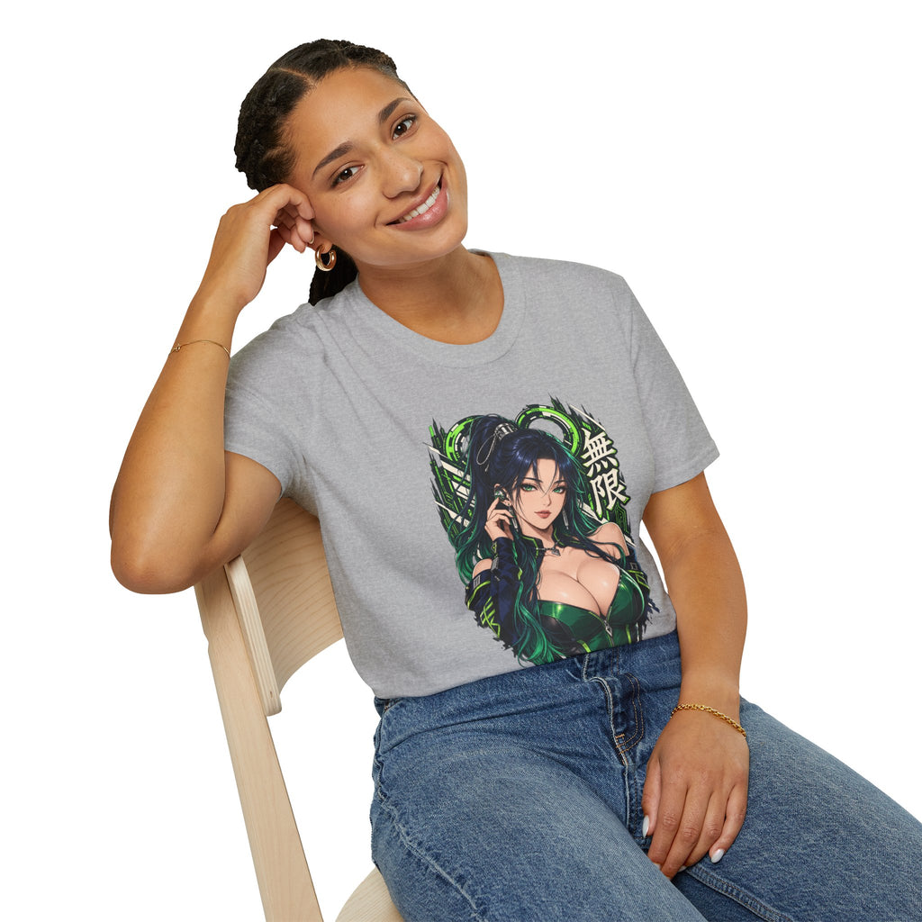 Infinity | Sexy Anime Ninja Pin Up Woman Graphic T-Shirt
