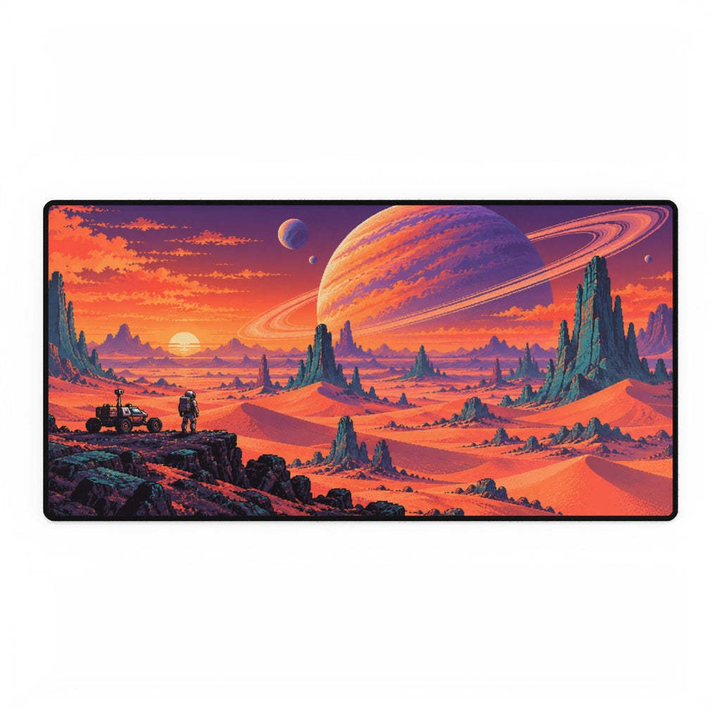 Planetscape | Retro Sci‑Fi Alien Landscape Gaming Mouse Pad