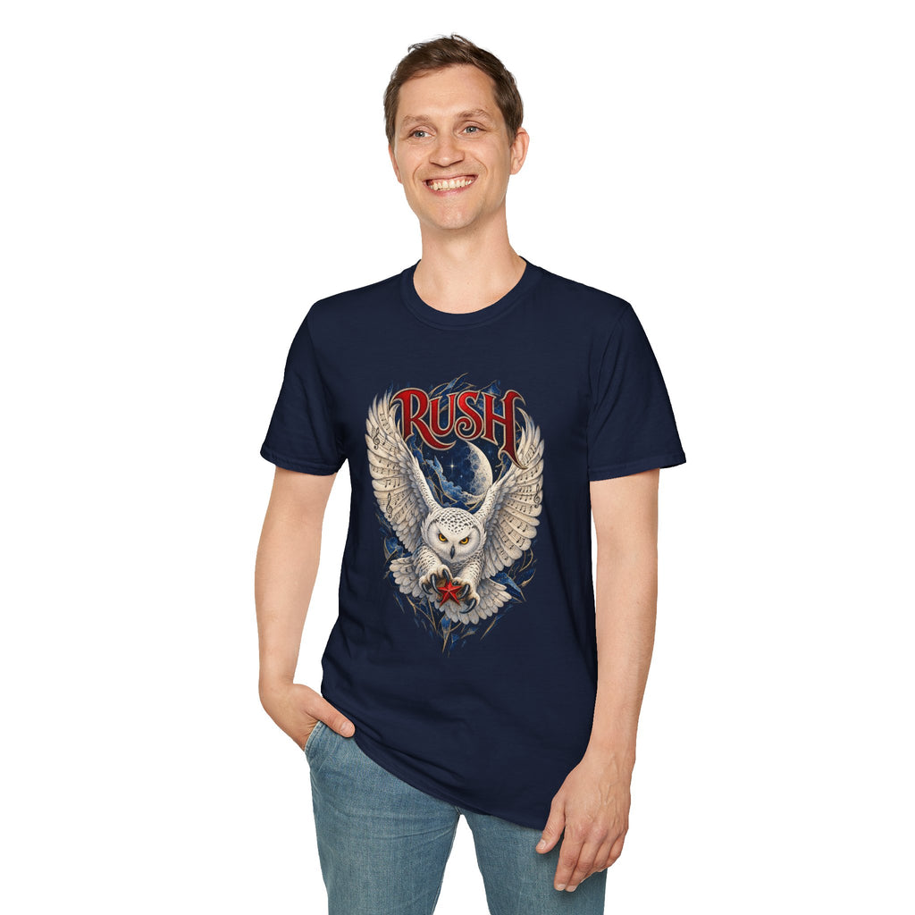 Rush | Fly by Night | Prog Rock | Owl Band Graphic T-Shirt