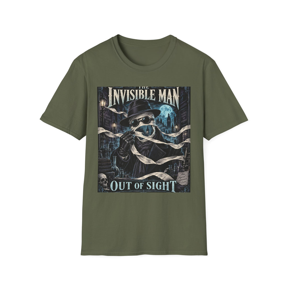 Invisible Man Graphic T-Shirt — Vintage Horror Novel Design