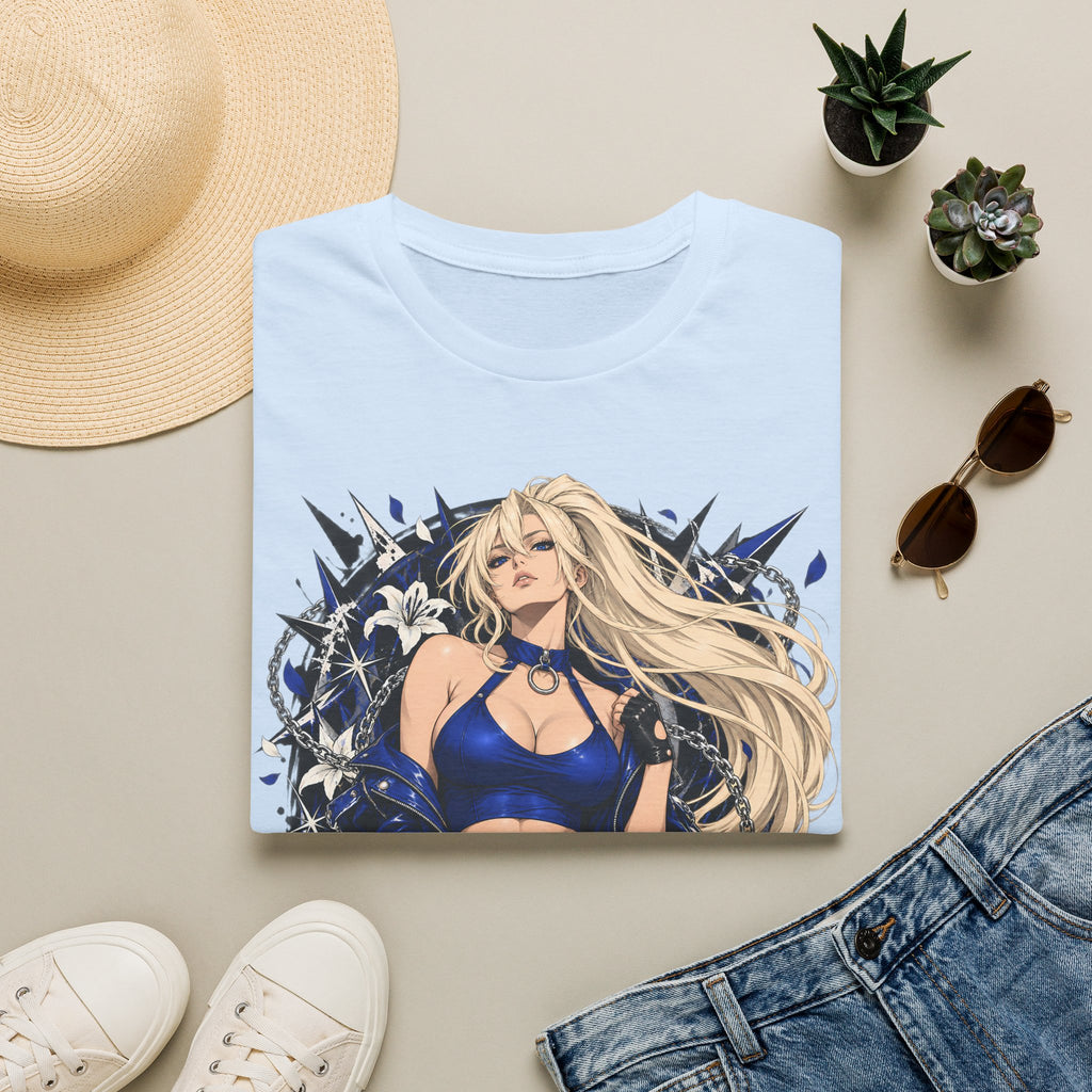 Electric Girl | Japanese Anime | Blonde Bombshell Pin Up Graphic Shirt