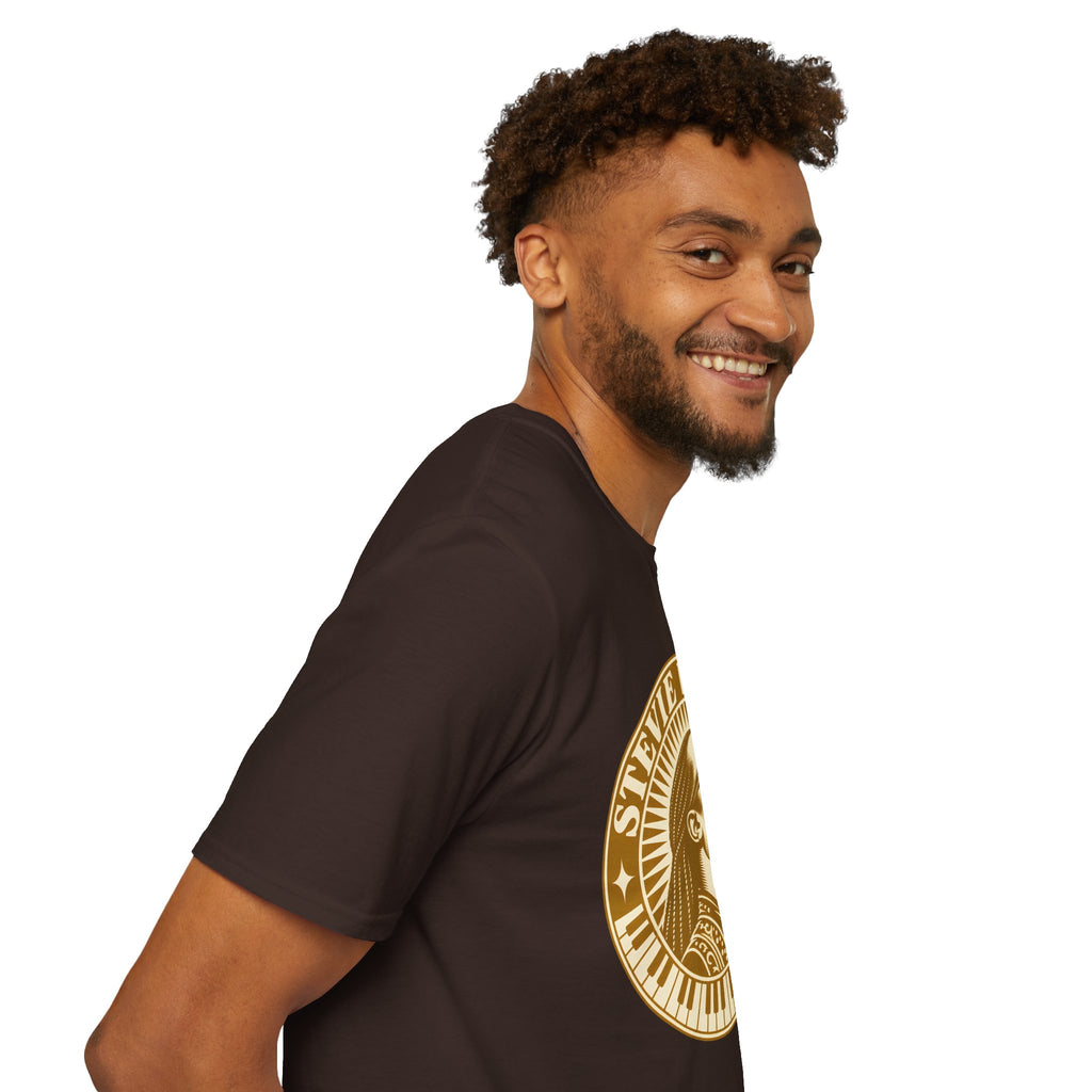 Stevie Wonder Graphic T-Shirt - Vintage Gold Portrait Tee