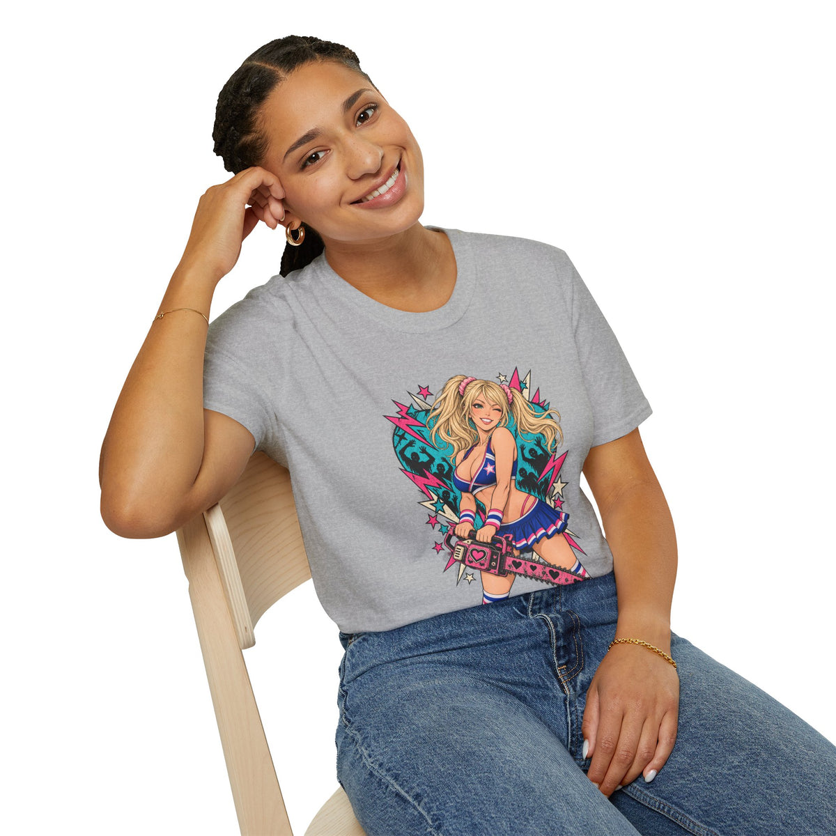 Juliet Starling | Lollipop Chainsaw | Zombie Game | Sexy Pin Up Girl T Shirt