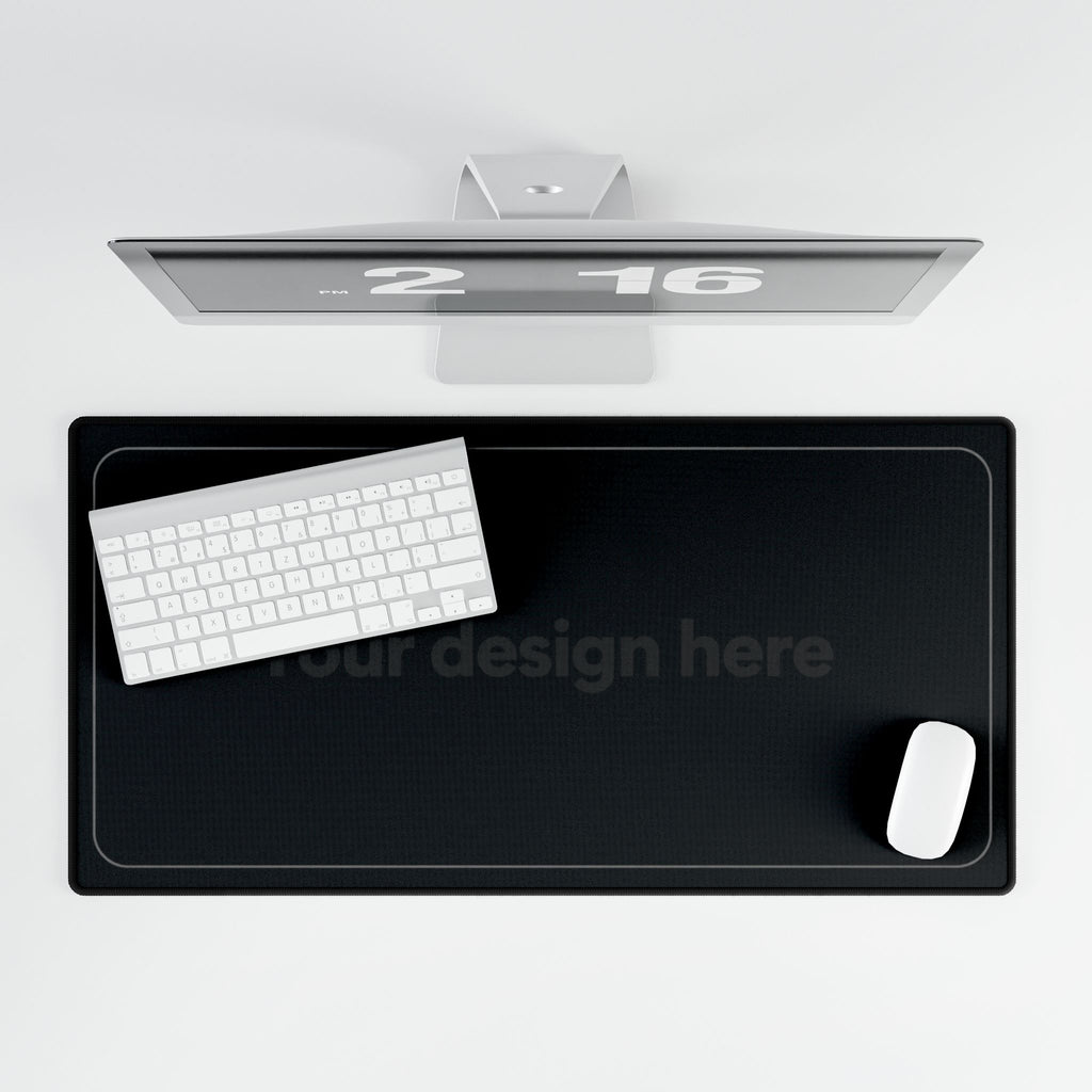 Customisable Black Extended Desk Mat | Large Gaming & Office Mousepad