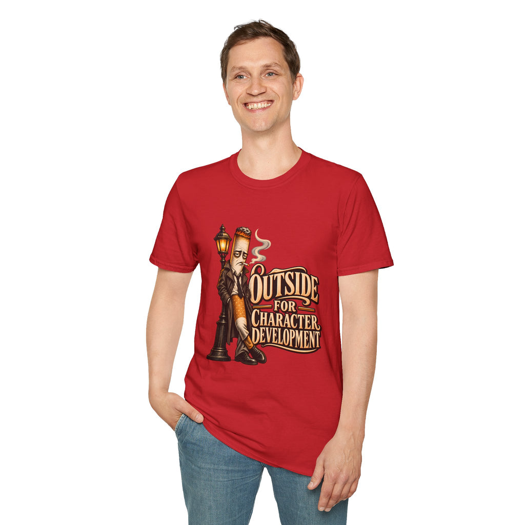 Outside for Character Development | Humorous Vintage Cigarette Graphic