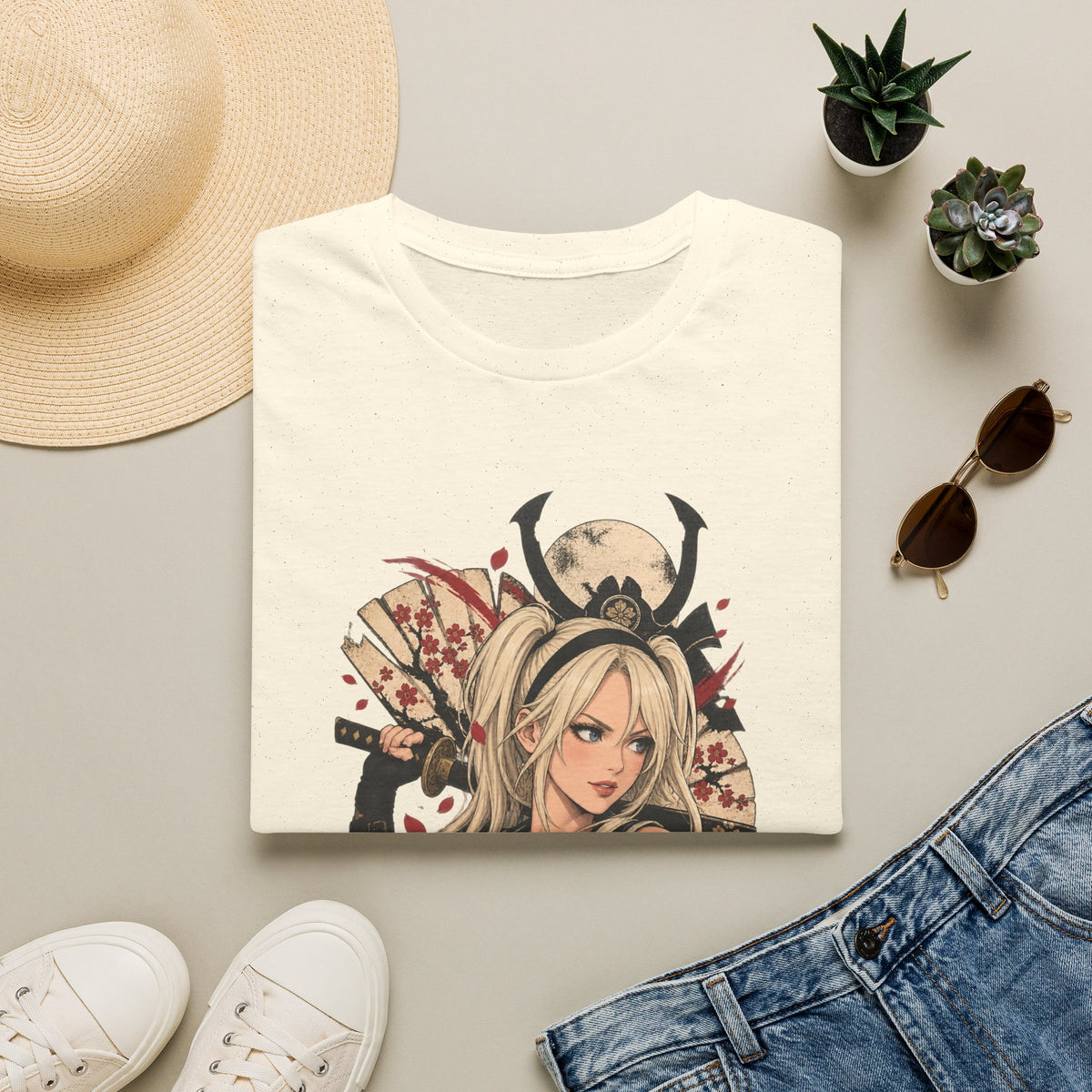 Babydoll | Samurai Anime Sexy Pin Up Girl Graphic T-Shirt