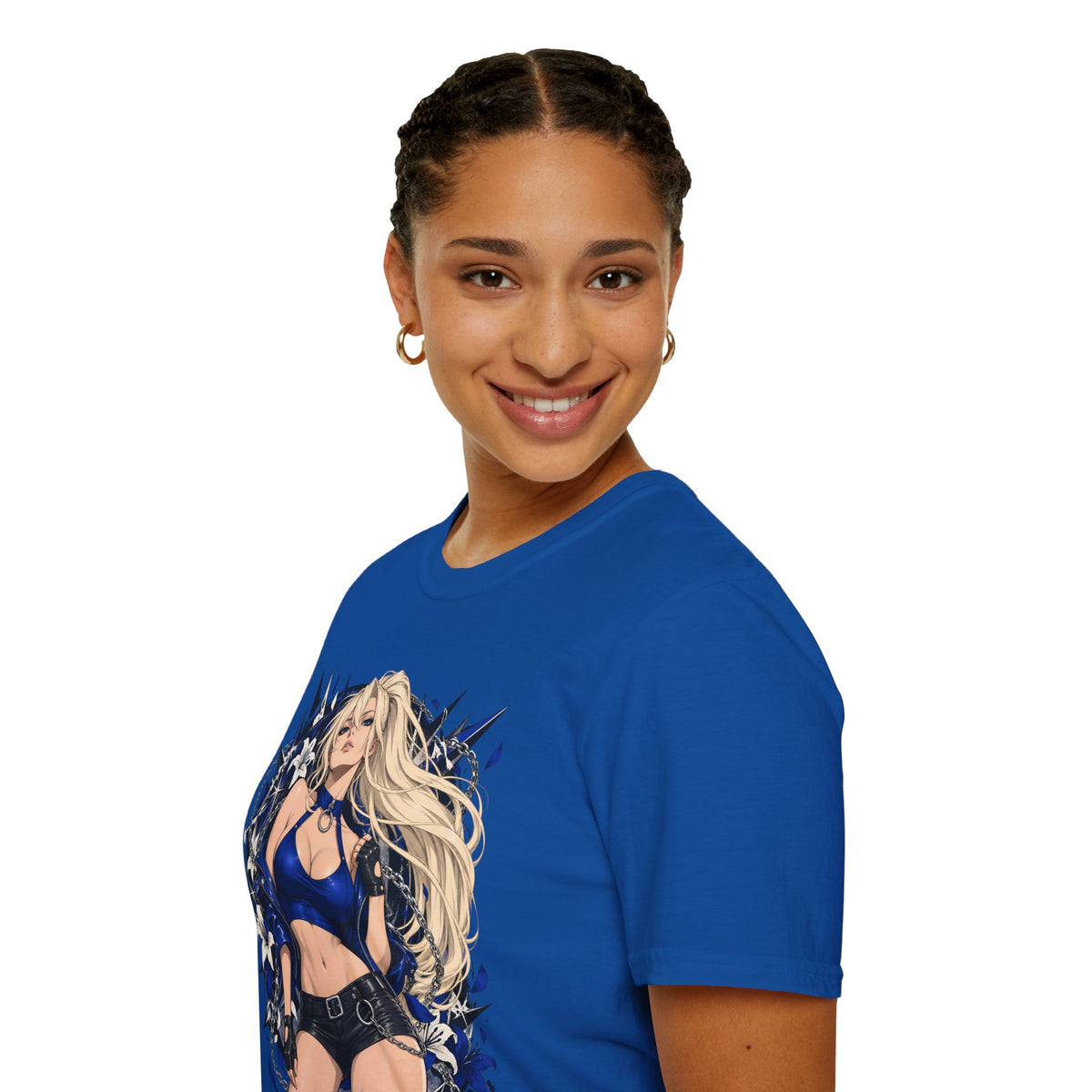 Electric Girl | Japanese Anime | Blonde Bombshell Pin Up Graphic Shirt