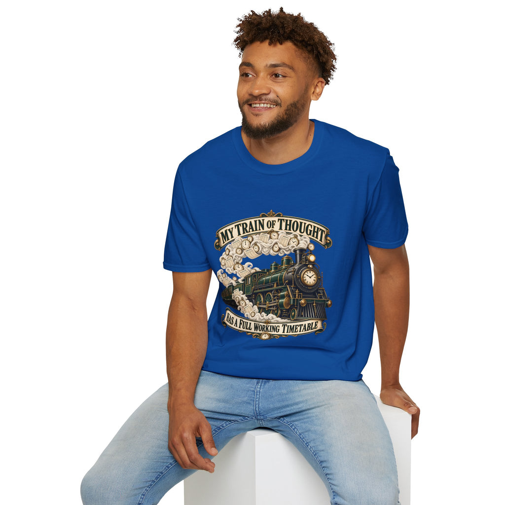 Train of Thought Vintage Steam Engine T-Shirt | My Train of Thought Has a Full Working Timetable