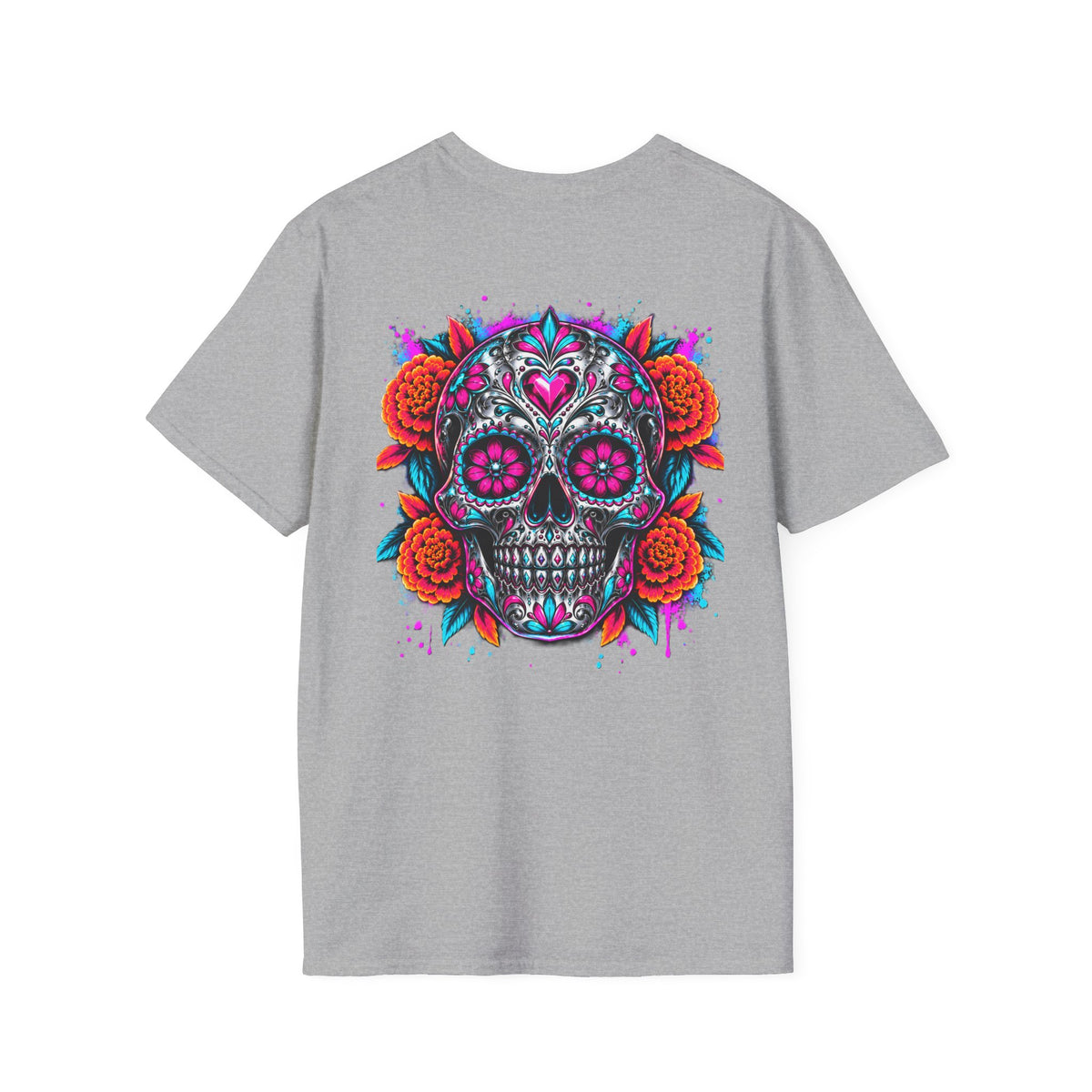 Sugar Skull | Colourful | Day of the Dead |  Floral Skull Tee