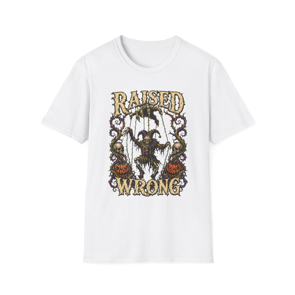 "Raised Wrong" Halloween Puppet Master Vintage Horror Graphic
