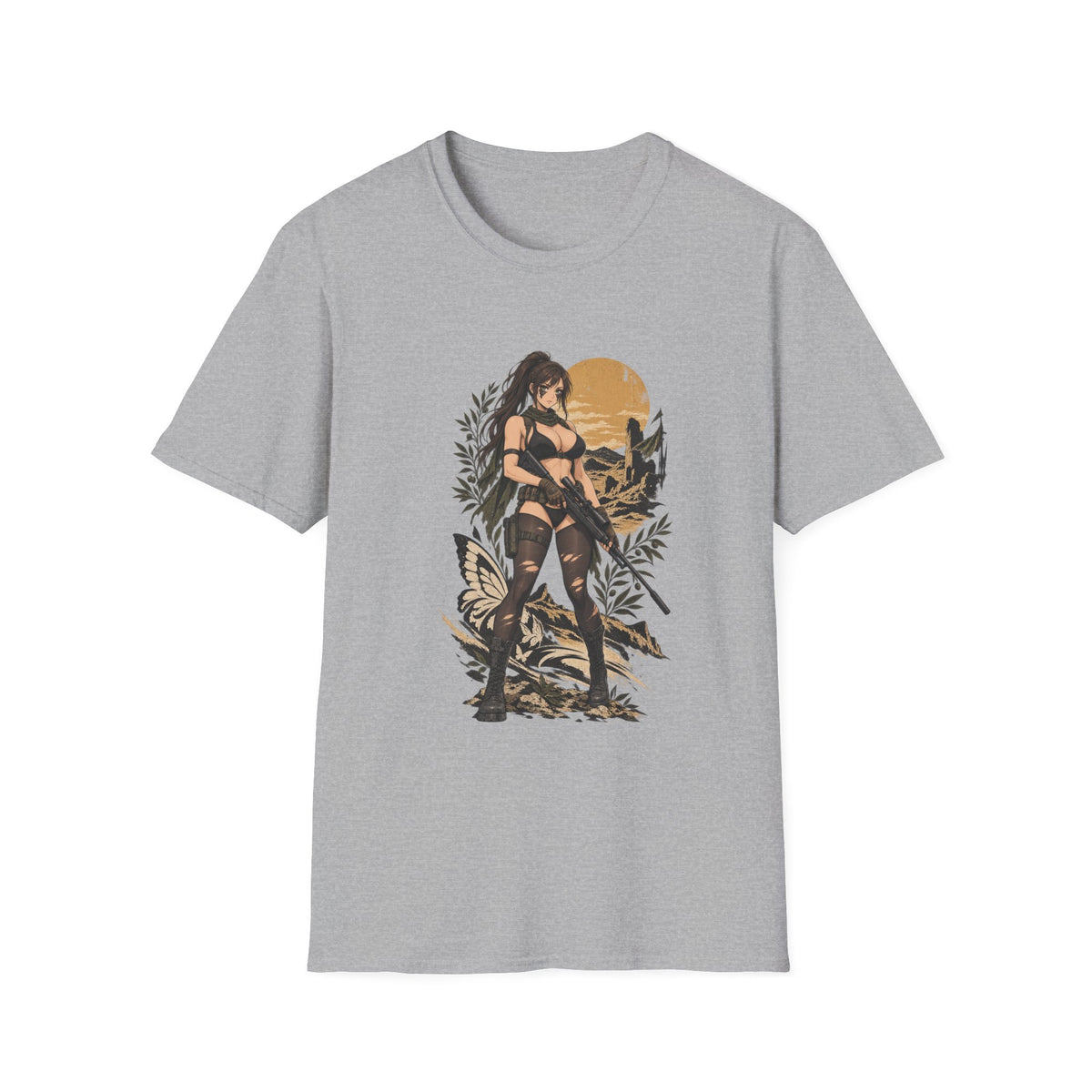 Quiet | Metal Gear | Sexy Sniper Pin up Fantasy Warrior Woman T-Shirt