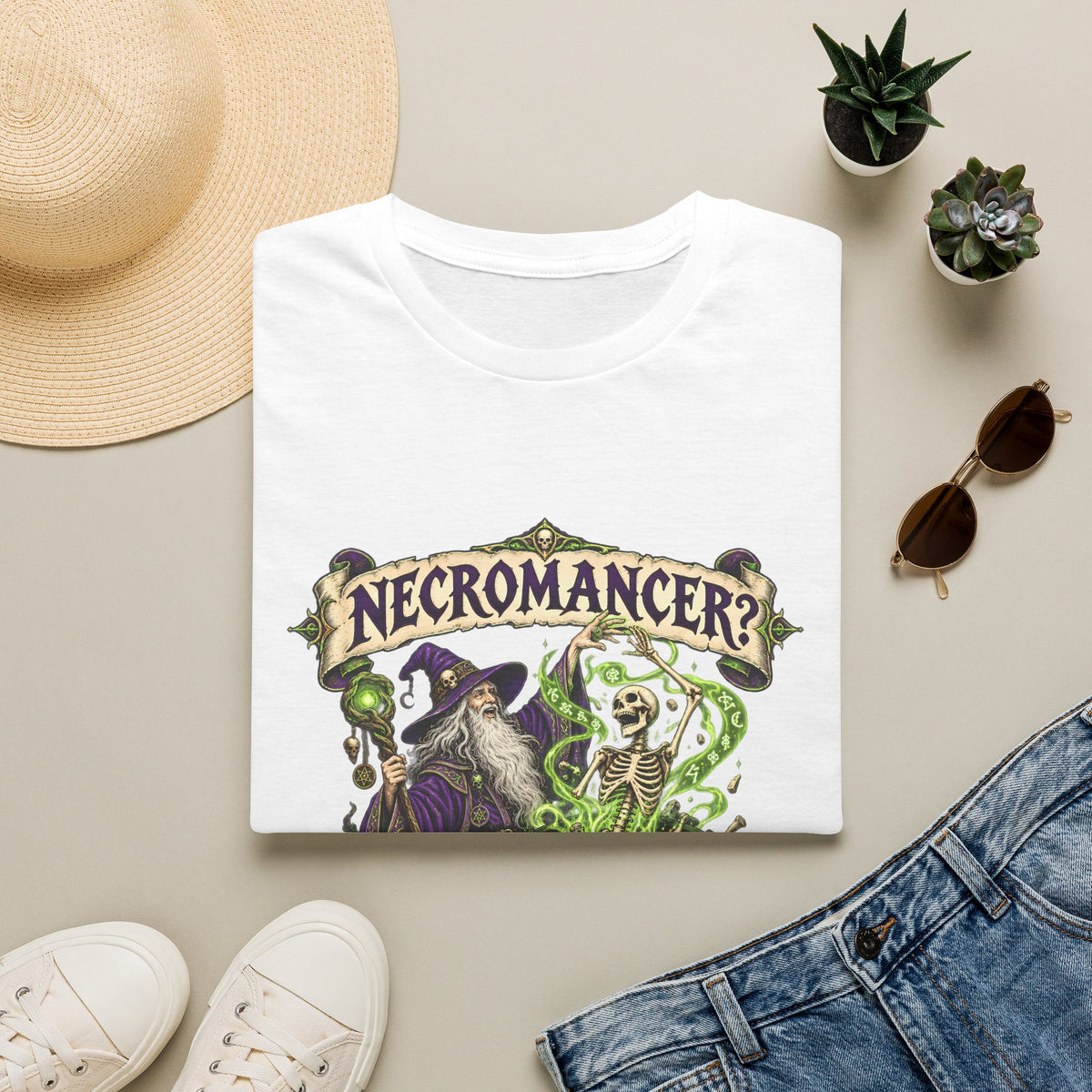 Necromancer? I Prefer People Recycler T-Shirt | Funny Gothic Halloween Tee