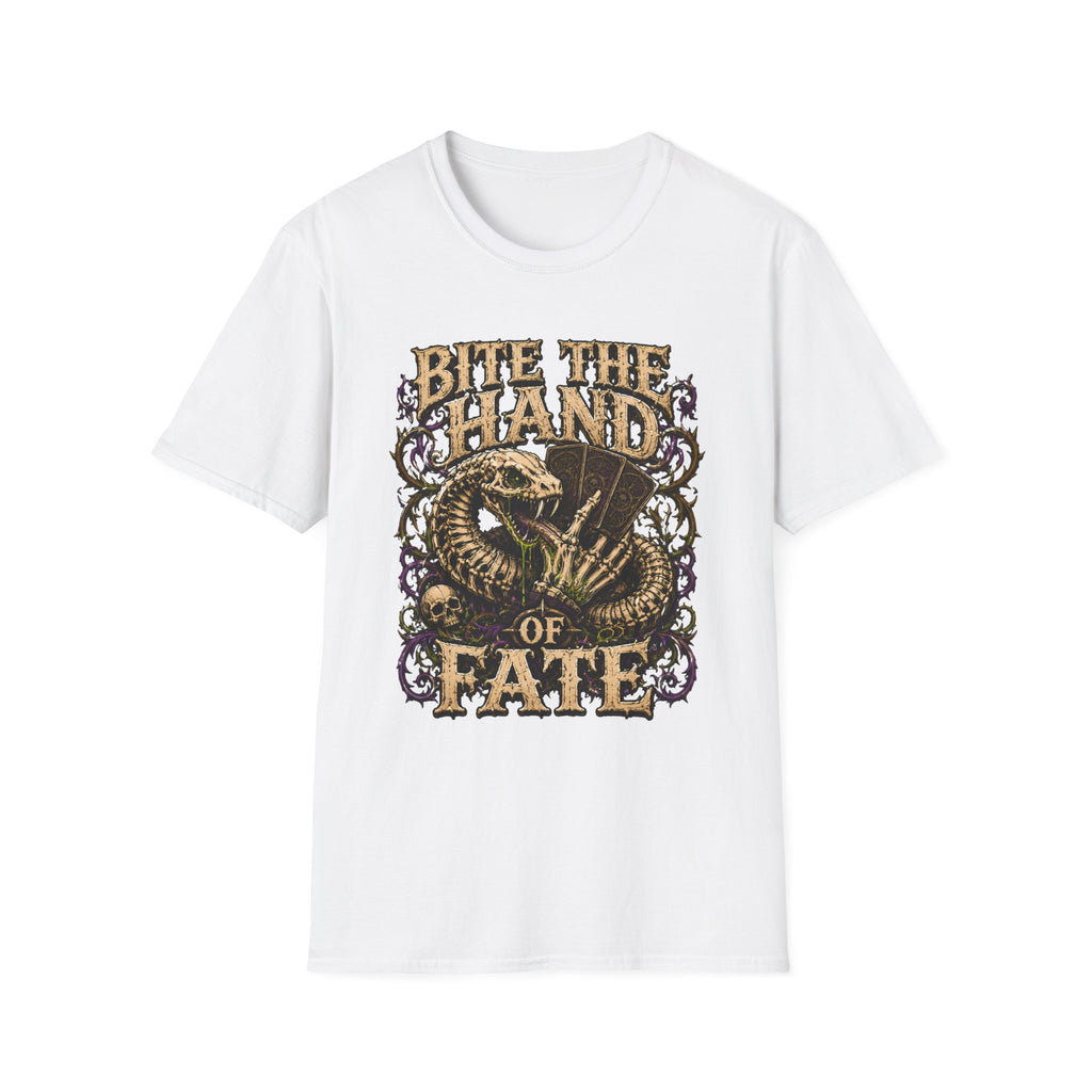 Bite the Hand of Fate Halloween T-Shirt - Vintage Snake Graphic Tee
