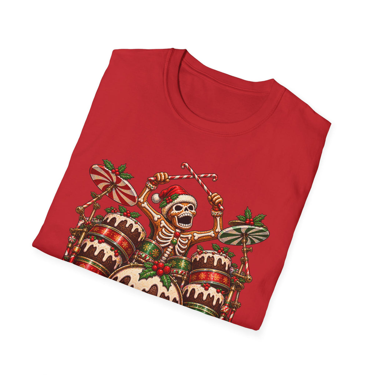 Gingerbread Headbangers | Drummer Christmas T-Shirt