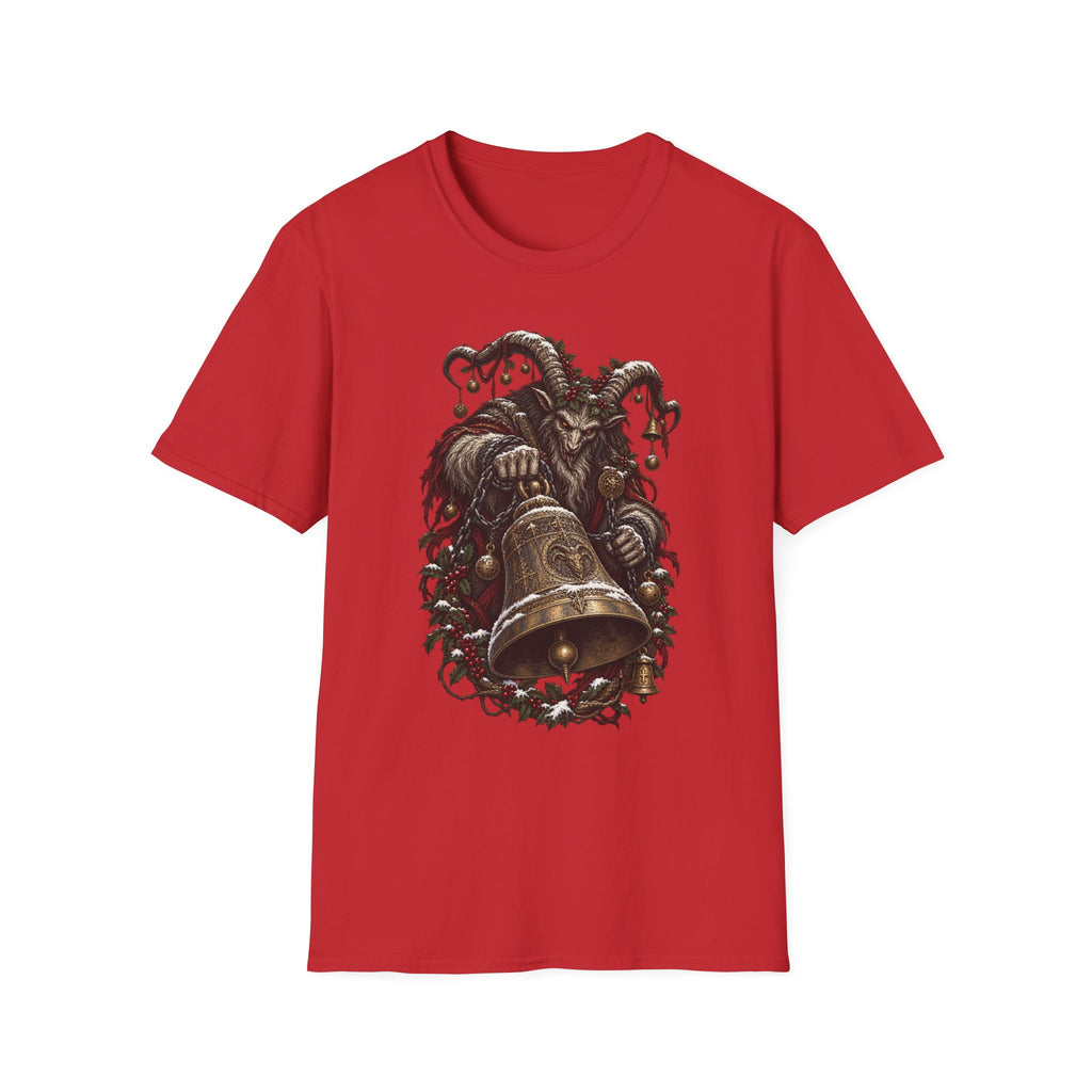Krampus with Bell | Dark Christmas Demon T-Shirt