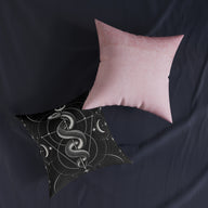 Serpent Gothic Moon Snake Geometric Cushion | Decorative Sofa Pillow