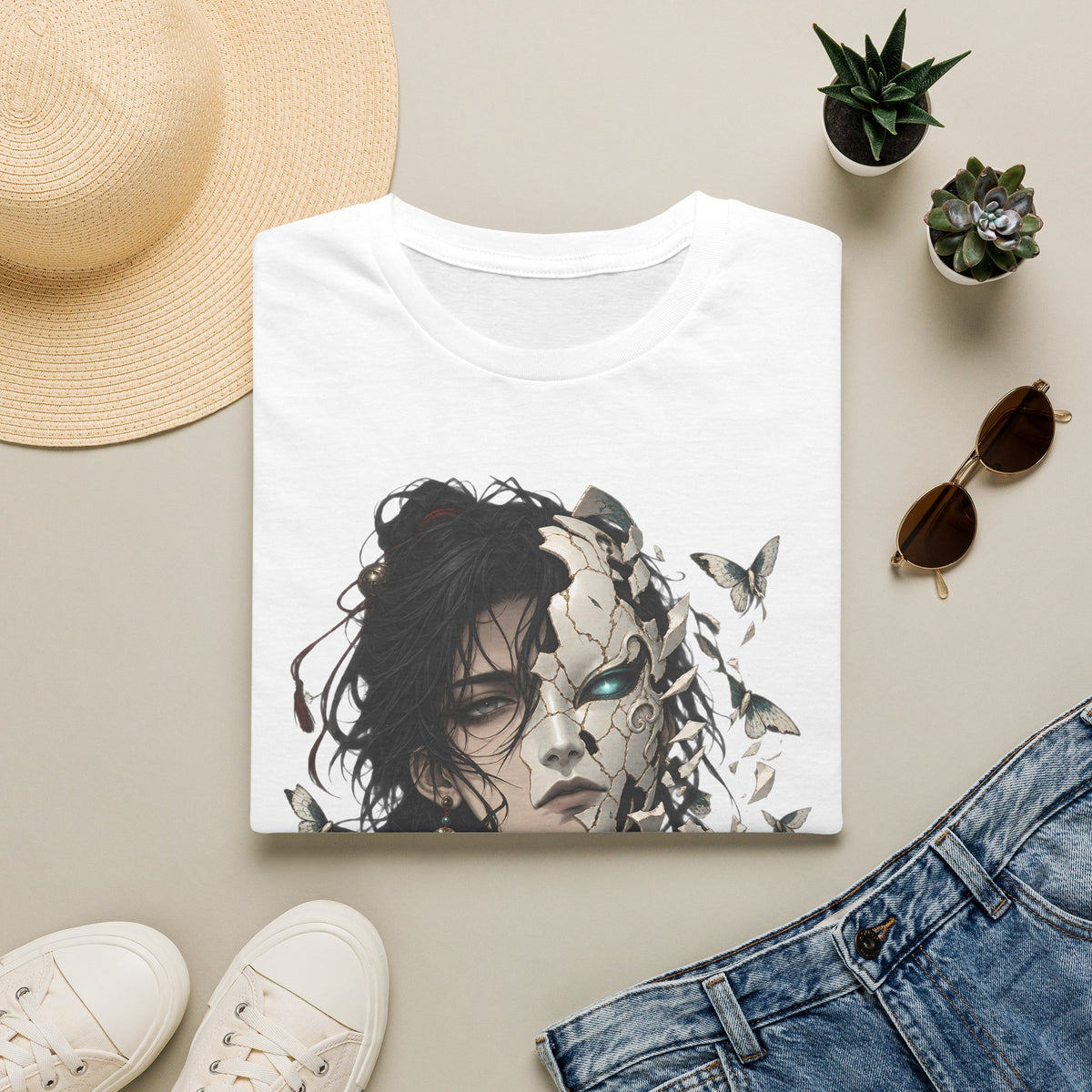 Mask Unfurls | Japanese Anime Style Mask Graphic Shirt
