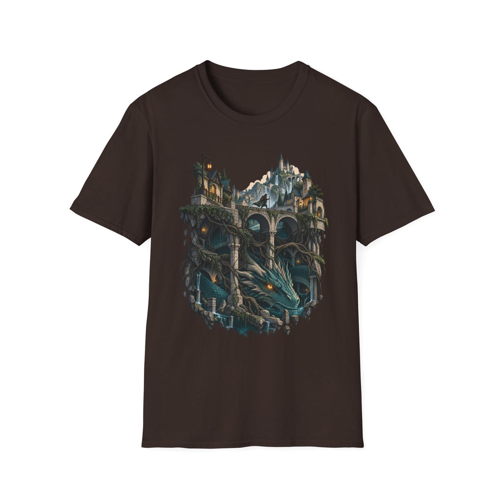 Quests and Adventures | Japanese Style | Anime Fantasy Dragon Castle T Shirt