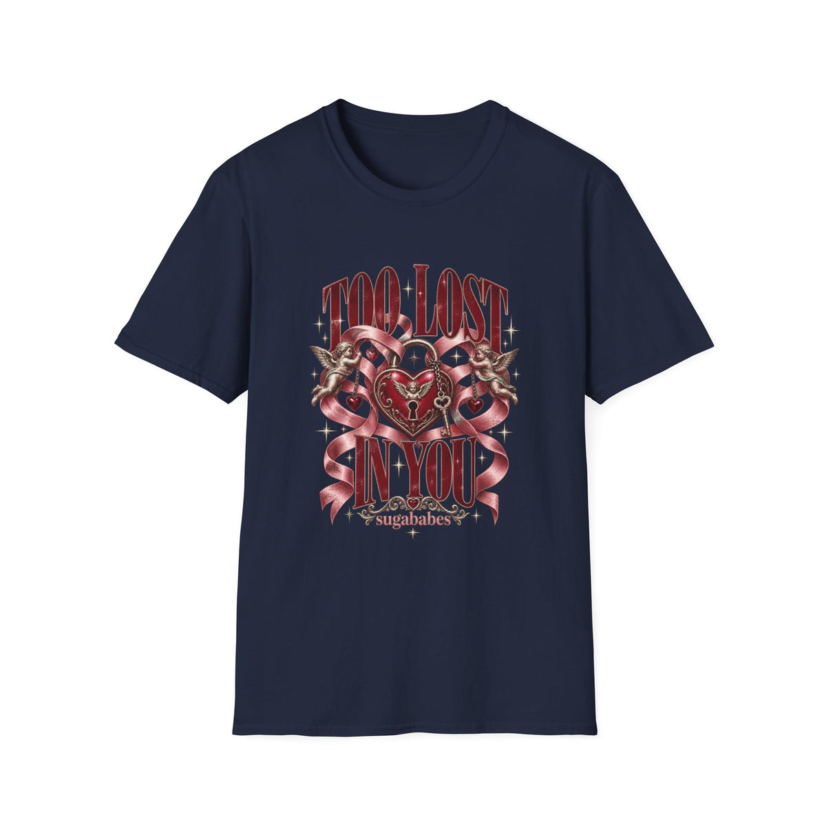 Too Lost In You | Sugababes Vintage Heart & Ribbon Graphic T Shirt