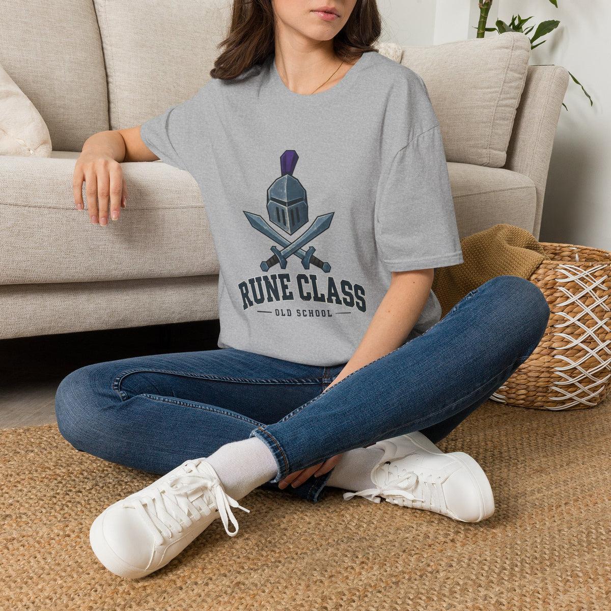 "Rune Class" OSRS / Runescape Inspired T-Shirt – Medieval Knight Helmet