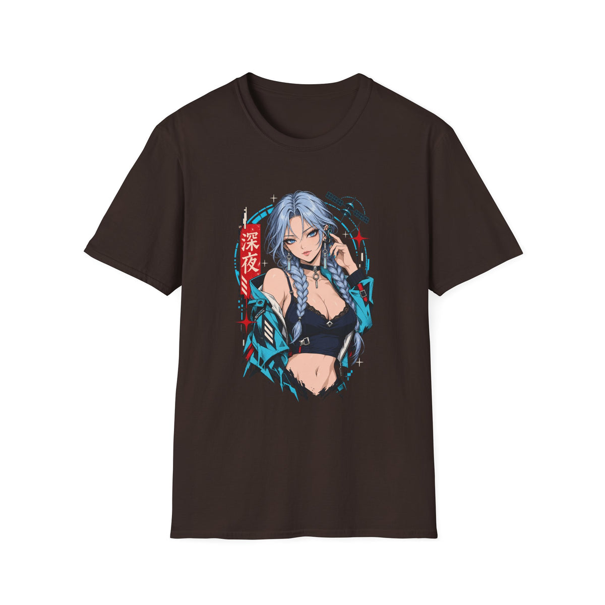 Ice | Sexy Anime Cyber Pin Up Girl Graphic T-Shirt