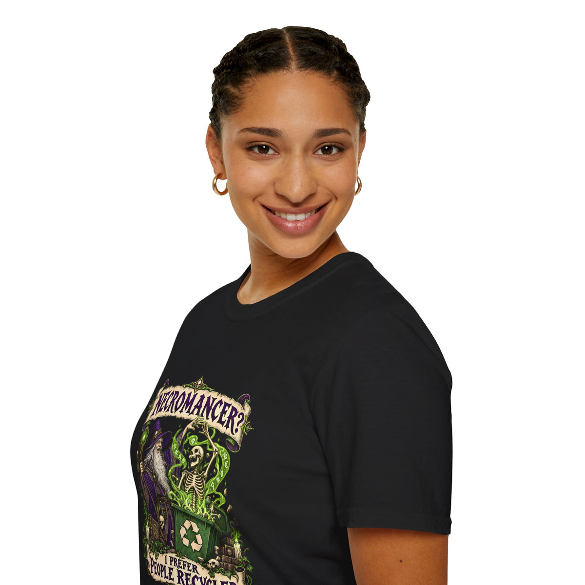 Necromancer? I Prefer People Recycler T-Shirt | Funny Gothic Halloween Tee