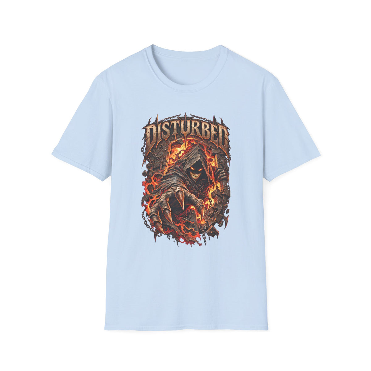 Disturbed | The Guy | Flaming Heavy Metal Band T-Shirt