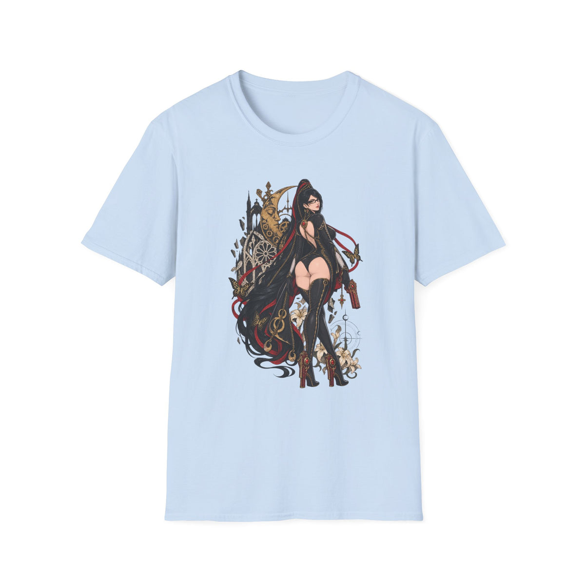 Bayonetta | Sexy Videogame Pin Up Girl | Back view Graphic Shirt
