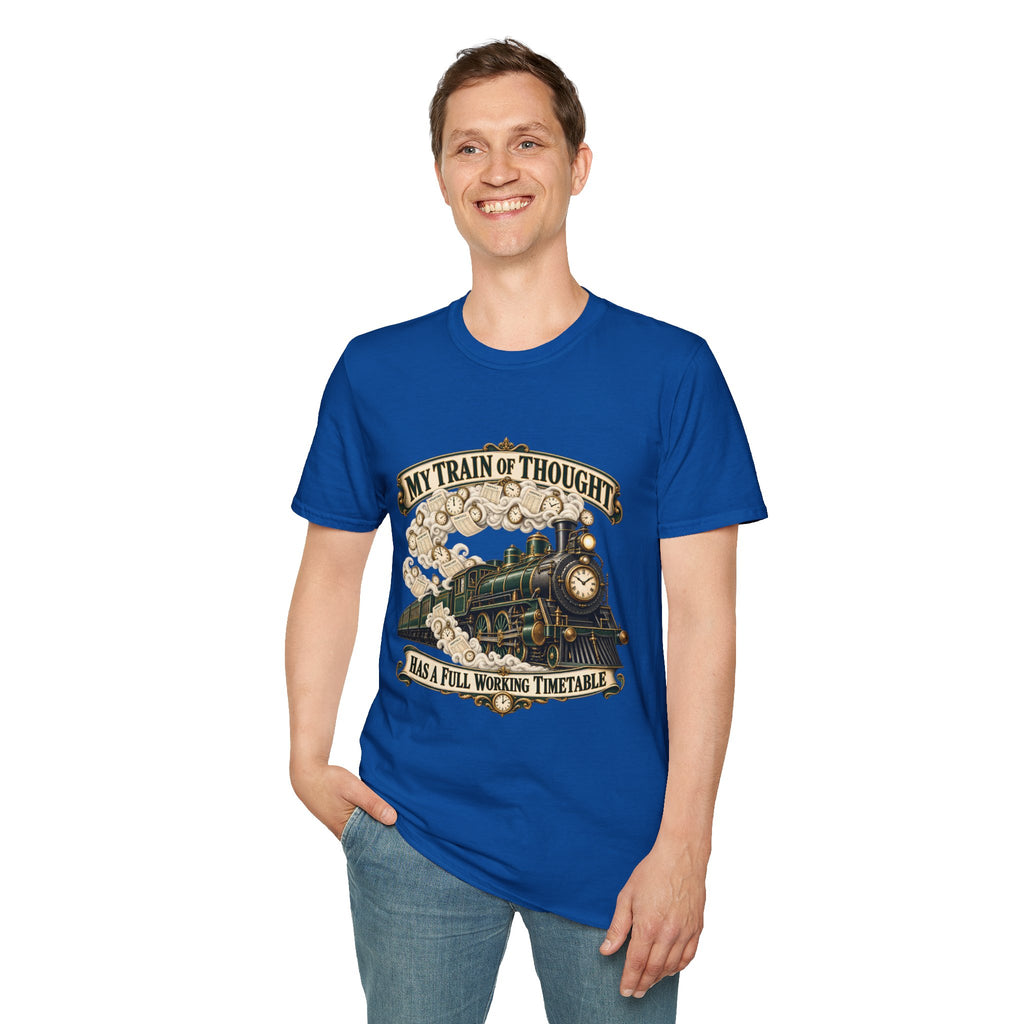 Train of Thought Vintage Steam Engine T-Shirt | My Train of Thought Has a Full Working Timetable