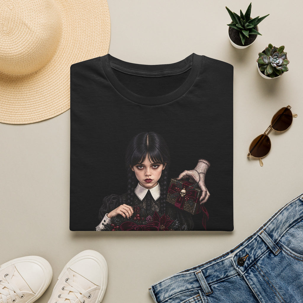 Wednesday Addams | Gothic Chrismtas Portrait T-Shirt